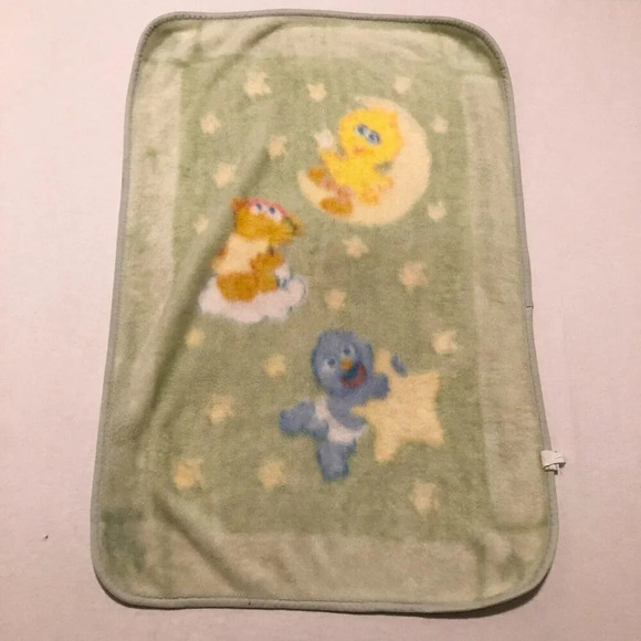 2004 Sesame Beginnings  Baby Blanket Big Bird Zoe Grover 43.5 x 30 Inch - Picture 8 of 16